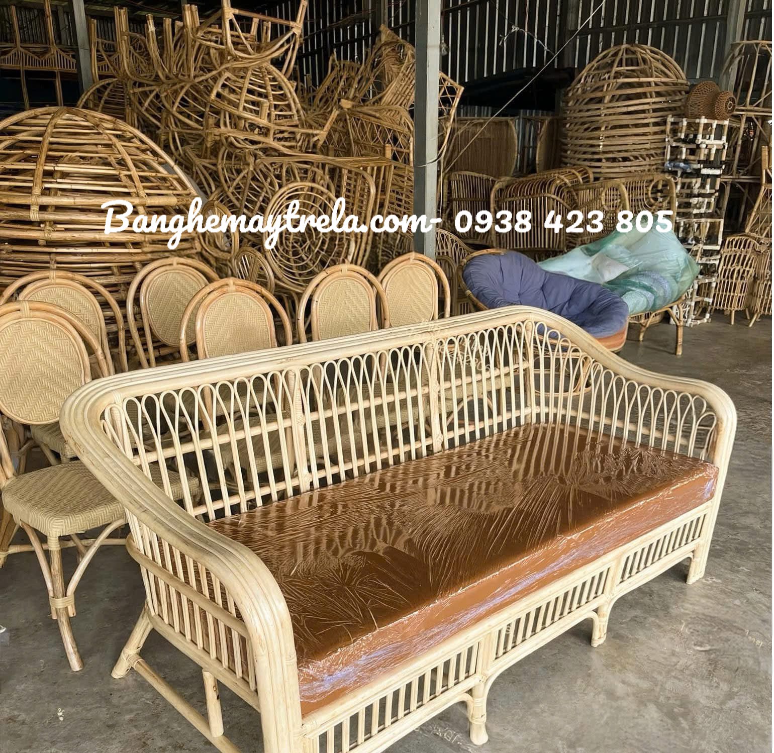 Băng ghế sofa mây tự nhiên